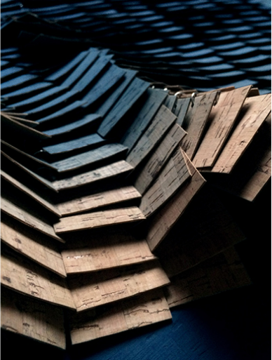 Réalisation en liège de la designer bretonne Lucile Drouet.
La Sterne - magazine breton.