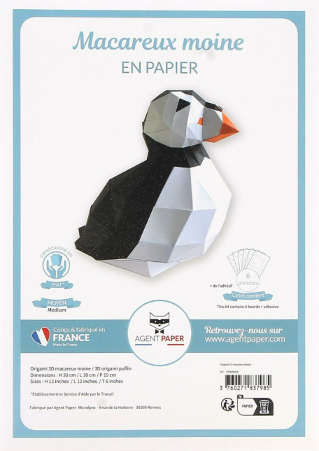Agent Paper - macareux moine en papier - La Sterne magazine